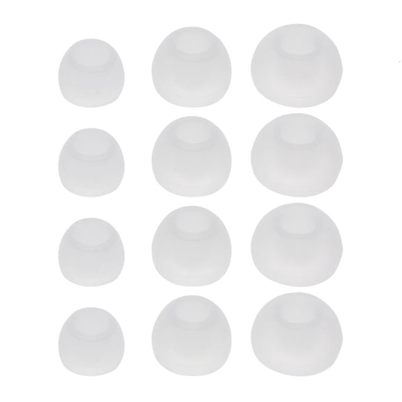 SDFGTstore 12Pcs Silicone Buds Ear Tips S/M/L Sizes Earbuds Soft Rubber Flexible Eartips