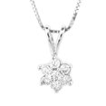 thumbnail image 1 of 0.18 Ct. Diamond Flower Cluster Pendant In 14K Gold, 1 of 1