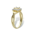thumbnail image 2 of PalmBeach Jewelry Diamond Accent Squared Two-Tone Gold-Plated Ring, 2 of 4