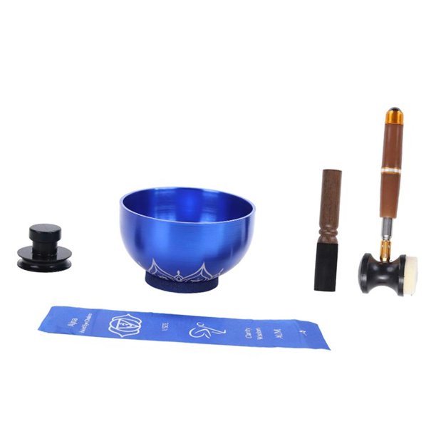 Juego de cuencos tibetanos con baquetas de madera. Instrumento de gong tradicional chino para la meditación. A5