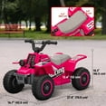 thumbnail image 3 of Qaba 6V Kids ATV Quad, 4 Wheeler Electric Ride on Car w/ Headlights, Pink, 3 of 10