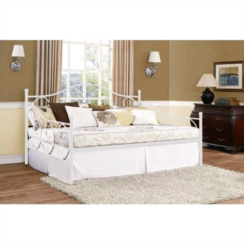 Kingfisher Lane Metal Full Daybed In White Walmart Com Walmart Com