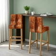 thumbnail image 2 of Burnt Orange Bar Stool Cover Set of 6, Oil Painting Modern Abstract Art Vintage Stretch Bar Chair Cover, Removable Washable Pub Counter Stool Chair Slipcover for Kitchen Dining Room Pub Cafe, 2 of 9