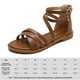 thumbnail image 2 of Sandalias Gladiador Cross Strappy Beach para mujeres (40) Brown, 2 of 9