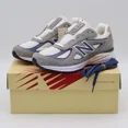 thumbnail image 1 of U990TA4 New Balance 990V4 Gray Slate Blue (Men's), 1 of 6