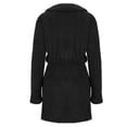 thumbnail image 5 of Hrsba Fleece Robe for Men,Solid Color Double Fleece Turn Down Collar Open Front Sleep Robe With Belt Wearable Outdoor Fall Bathrobe, 5 of 8