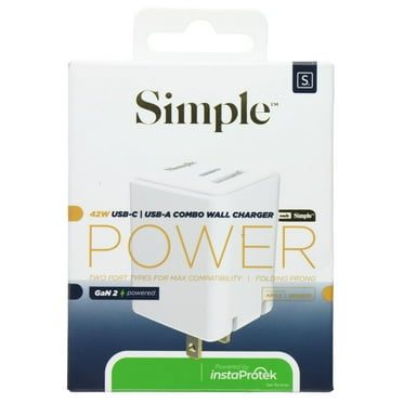 Simple 42w Usb-A/Usb-C Combo Wall Charger
