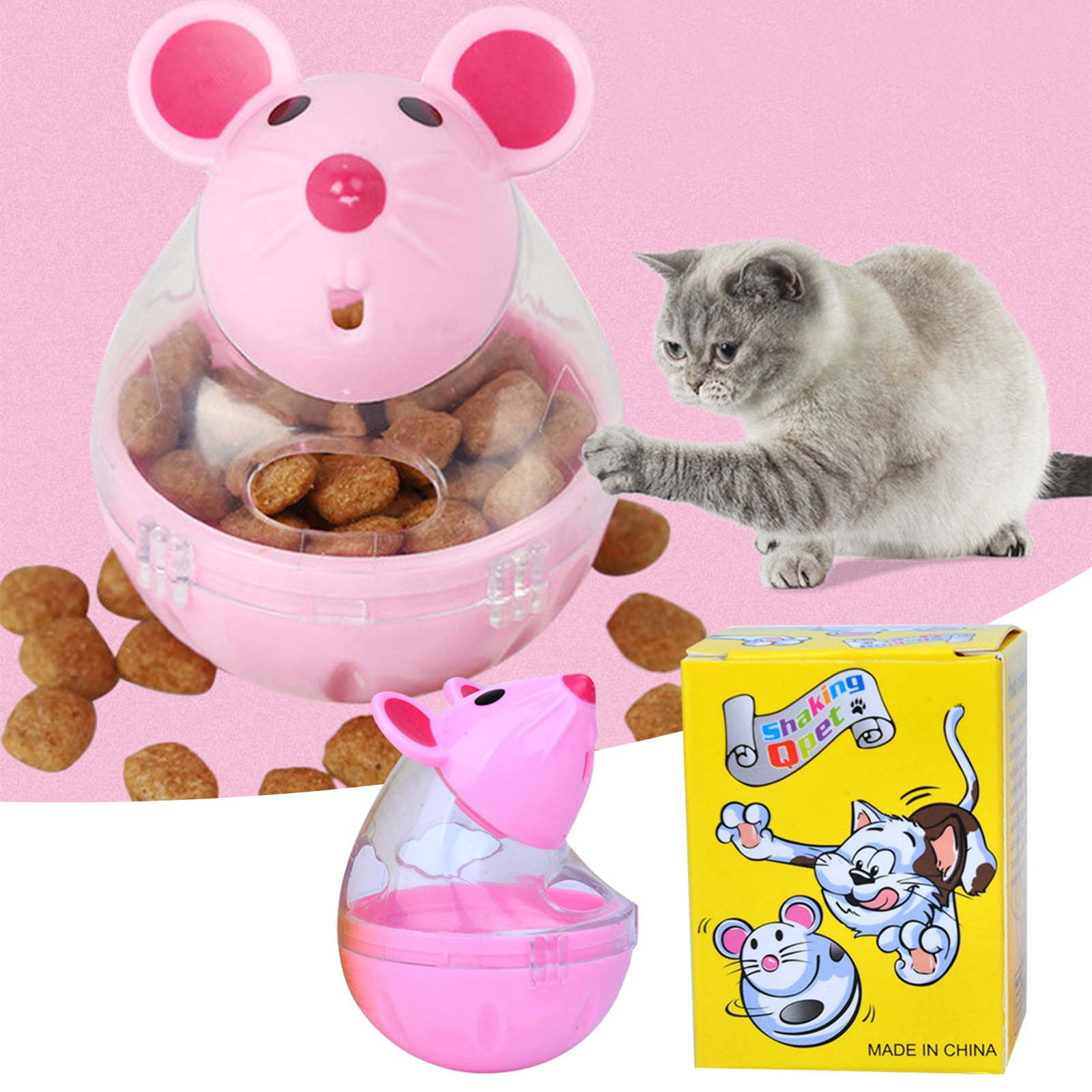 HAXMNOU Pet Tumbler Interactive Toy Pet Ball Food Leak Ball With