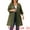 Army Green, variant on Plus Size Open Front 3/4 Sleeve Lace Mid-length Cardigan 3X Brown
