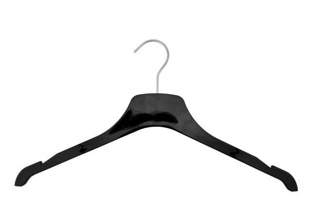 NAHANCO 9201750HU Acrylic Premium Shirt Hanger, 17", Black (Pack of 12)