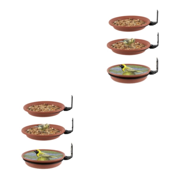 Sonducket Alimentador de colibrí, bandeja de alimentación colgante con soportes resistentes, tornillos, bebedero de pájaros de gran capacidad tres capas 2piezas