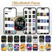 Posrue H5 Smart Watch with Bluetooth Call, IP68 Waterproof Fitness Tracker for Women and Men, Beige