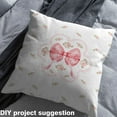 thumbnail image 2 of jejeloiu Kawaii Bowknot Bow Fabric by the Yard 2 Yards,Rustic Flower Floral Room Decor Fabric by the Yard,Pink White Fabric for Sewing For Teens,Microfiber Bedroom Decor, 2 of 6