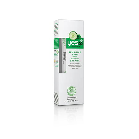 Yes To Cucumbers Sensitive Skin Soothing Eye Gel, 0.5 Oz + Makeup Blender