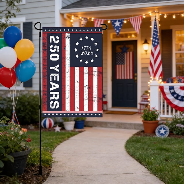 250th Anniversary Independence Day Banner Celebration for Window Wall Home Outdoor
