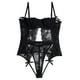thumbnail image 2 of Gibobby Ropa interior mujer sexy Lencería de Malla Sexy para Mujer Conjunto de Ropa Interior de Vendaje Envoltura de Pecho Bragas Huecas Conjunto de Sujetadores(Negro, XG), 2 of 5