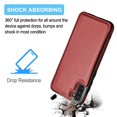 thumbnail image 4 of Samsung Galaxy A11 Wallet Case, Takfox Shockproof PU Leather Case with Card Pockets 3 Cards Slots Cash ID Card Flip Phone Cases Cover Kickstand Magnetic Hard Cases For Galaxy A11 US Version, Wine Red, 4 of 7