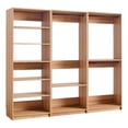 thumbnail image 2 of Dee Modular Closet System, 3 Clothing Racks, 6 Shelves in Oak Brown Wood, 2 of 7