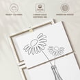 thumbnail image 6 of Elephant Stock Minimal Flowers Wall Art - Vertical Multi Panel Canvas - Living Room Wall Decor - Floral And Botanical Multi Panel - White And Gray Decor - 24" x 52", 6 of 8