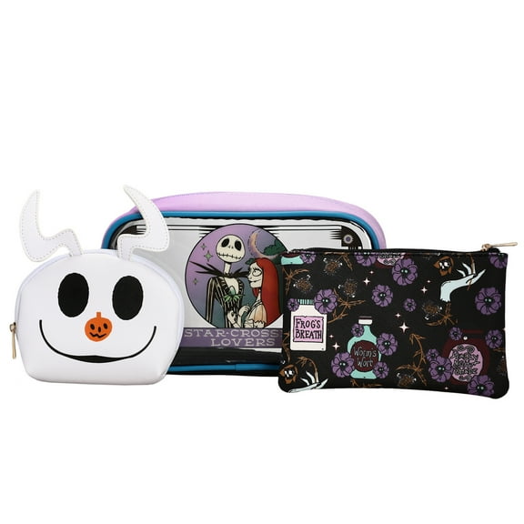 Disney Nightmare Before Christmas Travel Toiletry Makeup Bag 3-Piece Set