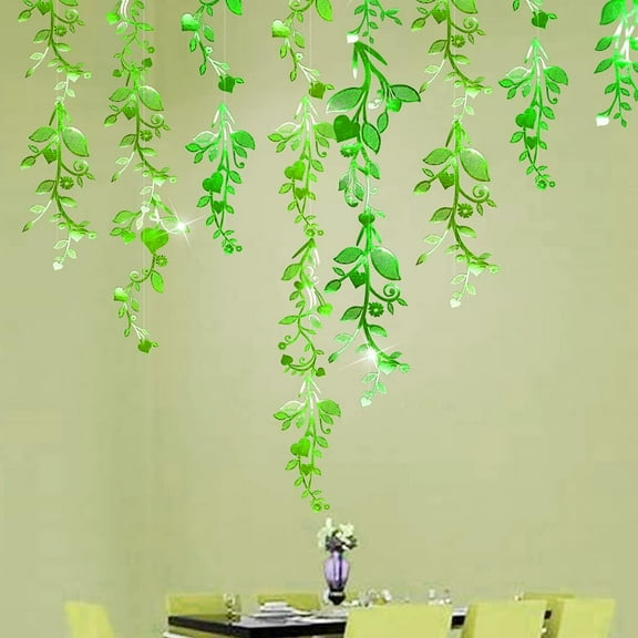 Cheerland Leaf Garlands Vines Spring Party Hanging Leaves Banner, 24 Pcs, Green Decorations