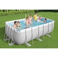 thumbnail image 2 of BESTWAY Power Steel 13'3"ft x 6'7"ft x 39.5"inches Rectangular Pool Set(800Gal Sand Filter Pump, Ladder, Chemconnect Dispenser). Best Above ground pool for summer fun., 2 of 7
