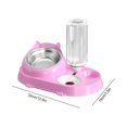 thumbnail image 1 of Cat Food Water Bowl Set Automatic Water Dispenser Cat Dish 16 Degrees Angle Anti-Slip Food Bowl Detachable Anti-Splash Pet ShopWise Round, 1 of 9