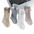 thumbnail image 3 of TheFound Infant Girl Medium Tube Socks, Bowknot Cut Out Solid Color Stockings, 3 of 3