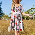 thumbnail image 3 of RED &QUEEN OF HEARTS CASINO ART Sleeveless Dress Women's clothing Dance dresses beach outfits for women, 3 of 7
