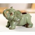 thumbnail image 6 of Cute Animal Elephant Shaped Ceramic Succulent Cactus Air Plant Flower Pots Planters-Plant Not Included (Pleasant Elephant), 6 of 11