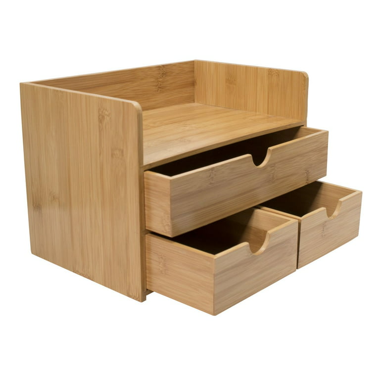 Sorbus Kitchen Countertop Organizer Bamboo Wooden Counter Storage