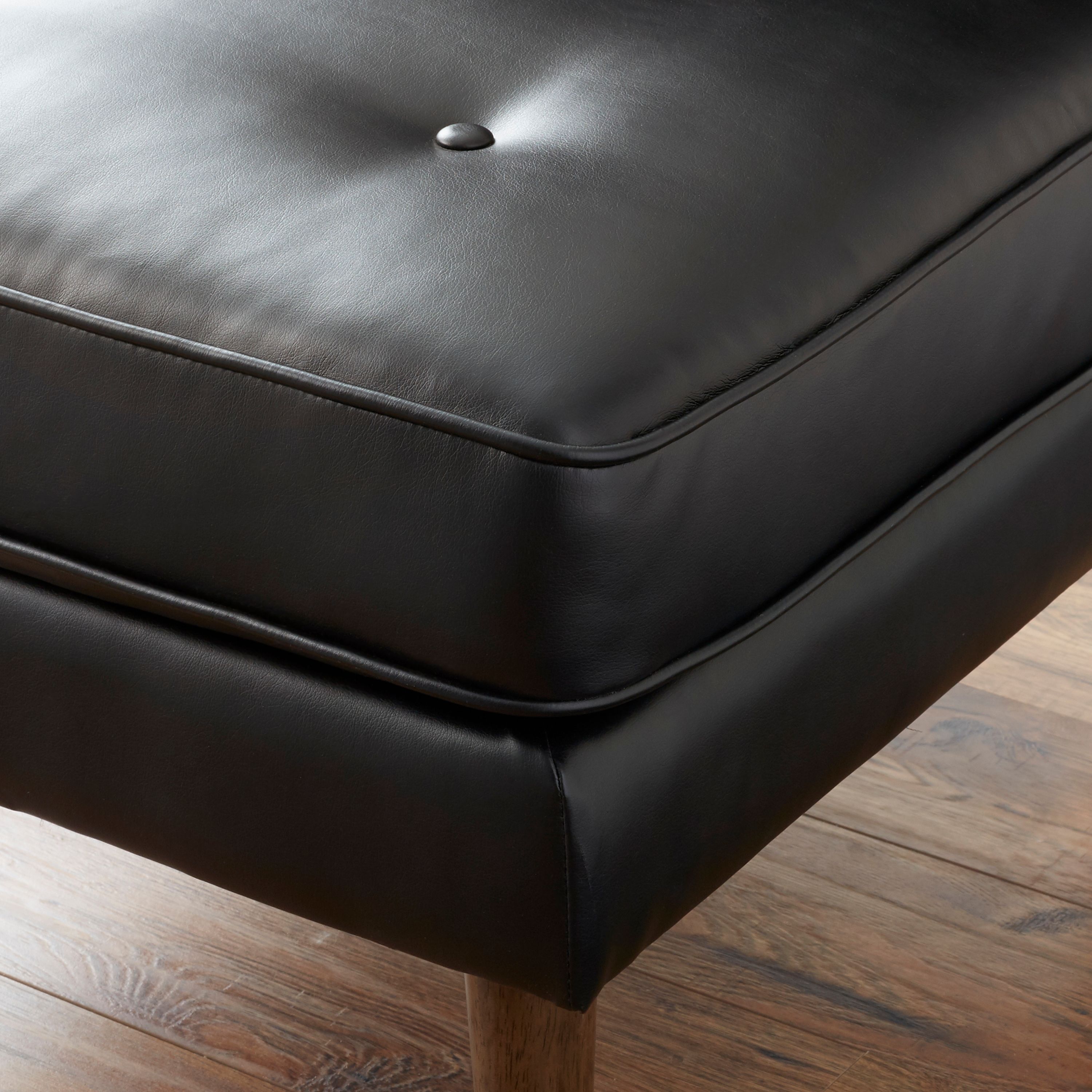 Better Homes & Gardens Colton Upholstered Bench, Black Faux Leather - image 3 of 4