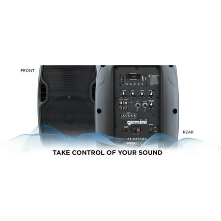 Gemini - 8" 500W 2-Way PA Speaker - Black
