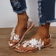 thumbnail image 4 of Sandalias romanas cómodas con punta abierta y flores de encaje para mujer de verano Wmkox8yii  nm5362, 4 of 7