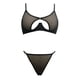 thumbnail image 2 of Gibobby Conjunto de lencería Conjunto de sujetadores sexy súper push-up para mujer, lencería transparente, brasier de encaje y bragas a juego para mujer(Negro, CH), 2 of 5