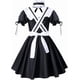 thumbnail image 2 of Delantal de sirvienta francesa, disfraz de Lolita, disfraz de cosplay, conjunto de guantes y calcetines con orejas de gato peludas, 2 of 5