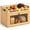 Bamboo, variant on Large Bamboo Bread Box for Kitchen Countertop with Raised-Rail Top Shelf, Bread Storage Container with Clear Acrylic Window, Farmhouse Breadbox Organizer for Pantry, Fruit, Spices & Baking Supplies