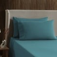 thumbnail image 3 of Nestl Split King Sheet Sets, 1800 Series Deep Pocket 5 Piece, Luxury Soft Microfiber Bed Sheet Sets, TEAL BLUE sheets, 3 of 10