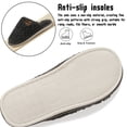 thumbnail image 5 of BERANMEY Cozy Slippers for Women Men Closed Toe Warm Womens Slippers with Fuzzy Lining Plush Soft Cozy House Slippers Shoes Slip-on Non slip Sole Comfortable for Indoor Bedroom Living Room, 5 of 8