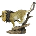 thumbnail image 3 of Ebros Lion King of The Jungle Running Down A Sloping Rock Statue 11.25" Long, 3 of 4