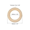 thumbnail image 2 of Unique Bargains 100Pack 40mm(1.6') Natural Wood Rings, 7mm Smooth Unfinished Wooden Circles, 2 of 7