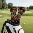 thumbnail image 4 of Uorisanigo Golf Club Headcovers Set for Driver, Fairway Woods and Hybrids, 3pcs Fire Wolf American Flag Golf Club Head Covers - Driver Fairway Wood Hybrid Cover Wood Head Cover, 4 of 7