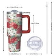 thumbnail image 2 of OBREWU Pioneer Flower Tumbler with Handle and Lid,Pioneer Flower 40oz Double Wall Vacuum Insulated Tumbler,Cups Gift for Women and Men, 2 of 7