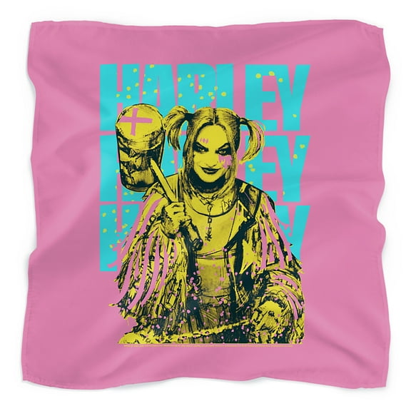 Birds of Prey Harley Quinn Painted Bandana (21 in x 21 in)