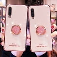 thumbnail image 2 of Funda de teléfono con soporte de anillo chapado de lujo para Samsung Galaxy A50 A70 A30 A20 A02 Galaxi A7 2018 A20s A11 A01, funda de silicona con soporte Tan Jianjun unisex, 2 of 2