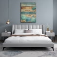 thumbnail image 5 of Vintage Inspirational Wall Art Bless The Food Before Us Blue Flowers Canvas Picture Motivational Bouquet Artwork Wall Decor Prints for Kitchen Bedroom Living Room Home Decor 12x16, 5 of 6