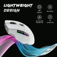 thumbnail image 7 of DAREU A955 Lightweight Wireless Gaming Mouse with RGB Charging Dock: Tri-Mode 2.4G/USB-C/BT Mouse Up to 12K DPI Optical Sensor -KBS II Buttons Fully Programmable- 120 Hr Battery, 7 of 7