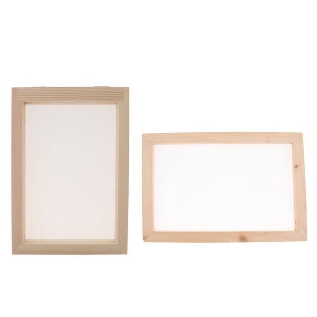 Pantalla de Fabricación de Papel de Madera Y Tejido de Acero Inoxidable Adecuada para Malla de Fabricación de Papel, Paquete de 2 Tamaños Diferentes Gloria Pantalla de marco de fabricación de papel