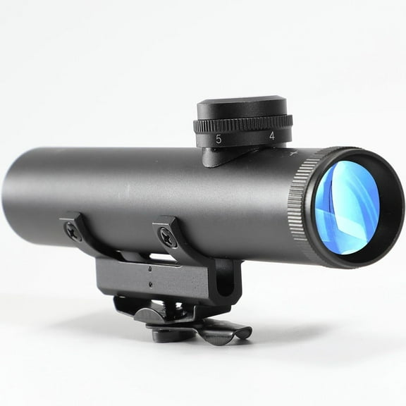 Rifle Scope 4x20, Carry Handle Rifle Scope, Mil Dot Reticle and BDC Turret, Peep Sight Mount, Retro A2 Style