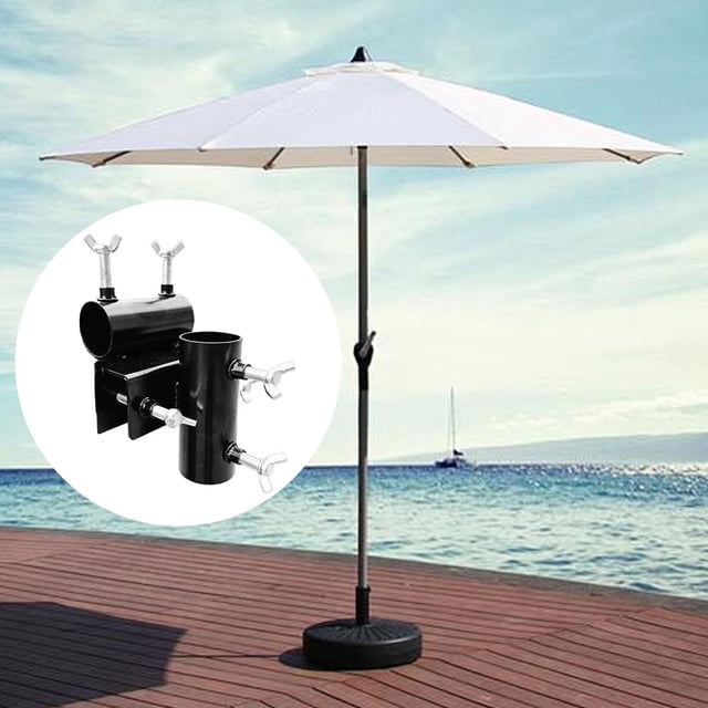 Soporte ajustable para sombrilla de patio, abrazadera para sombrilla de patio, soporte ajustable para de terraza, para postes de piscina, balcón y Diámetro 39 cm